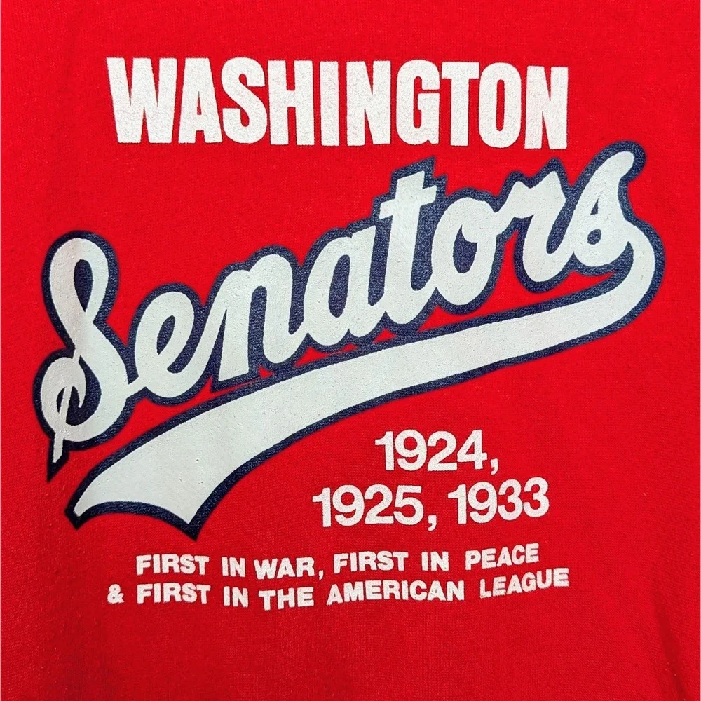 Vintage Washington Senators 80s Nationals‎ MLB Crewneck Sweatshirt Size Medium